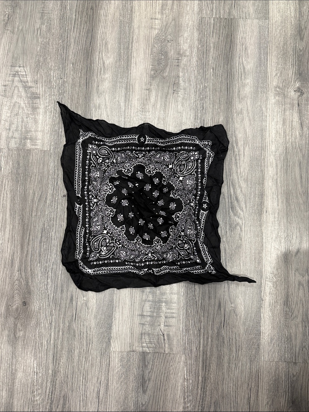 Black Paisley Bandana Scarf